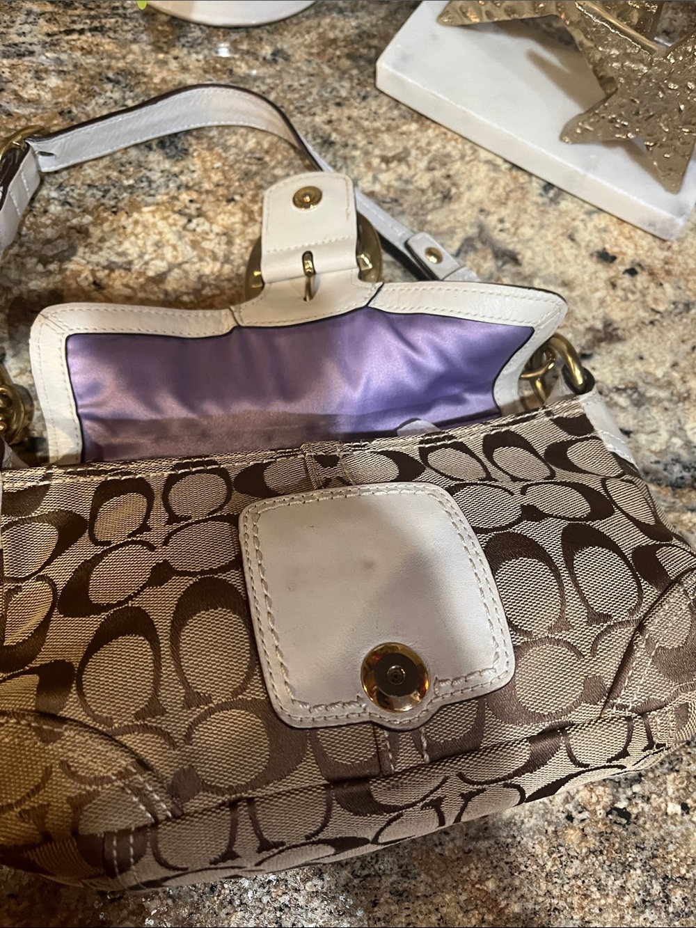 Coach Soho Bleeker Signature Canvas Leather Shoulder Bag - Picture 12 of 15
